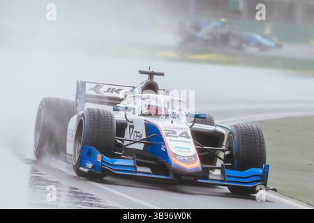 31. März 2023, Melbourne, Victoria, Australien: MELBOURNE, AUSTRALIEN – MÄRZ 31: Kush Maini von Campos Racing beim Grand Prix 2023 in Australien am 31. März 2023 im F2 (Bild: © Chris Putnam/ZUMA Press Wire) Stockfoto