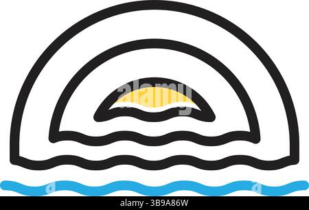 Symbol für Tiefe, Tiefe Stock Vektor