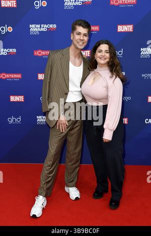 Maximilian Seitz und Ronja Forcher beim Bunte New Faces Award im Delphi Kino in Berlin am 08.05.2025 *** Maximilian Seitz und Ronja Forcher beim Bunte New Faces Award im Delphi Kino in Berlin am 08 05 2025 Stockfoto