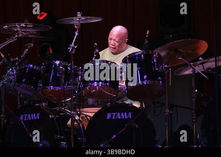 Billy Cobham tritt beim Cheltenham Jazz Festival auf. Mai 2025 Stockfoto