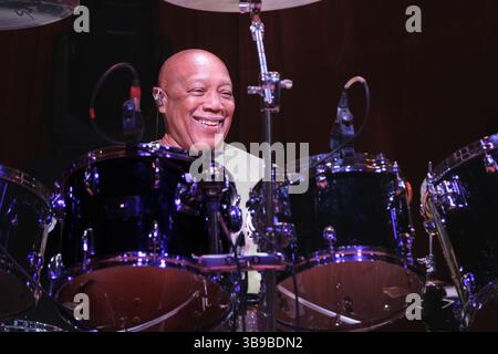Billy Cobham tritt beim Cheltenham Jazz Festival auf. Mai 2025 Stockfoto