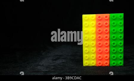 Kreative Neonmarker in rechteckiger Form Stockfoto