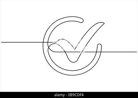 Wolke durchgehende eine Linie Kunst einzelner Himmel zeichnen Kritzelvektor Illustration. Konturierung Wolke einzeiliger Wetter-Naturvektor Stock Vektor