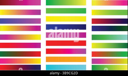 Verlaufsjagd – Mehr Als 100 Atemberaubende Farbpaletten Und Hintergründe Stock Vektor