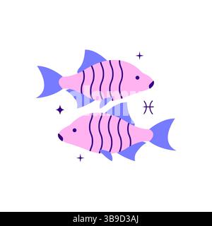 Sternzeichen Fische Stock Vektor