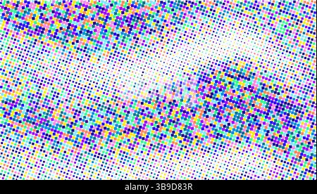 Abstraktes Muster von bunten Quadraten auf weißem Hintergrund. Stock Vektor