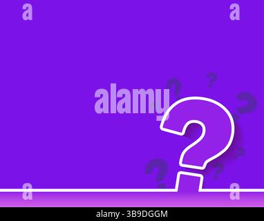 Fragezeichen. Und die Antworten darauf. Das Konzept der häufig gestellten Fragen Stock Vektor