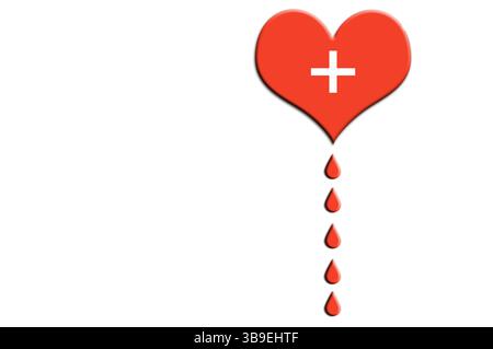 Konzeptionelle Illustration für die Blutspende Stockfoto