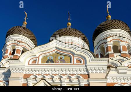 Oberer Teil der Alexander-Newski-Kathedrale Stockfoto