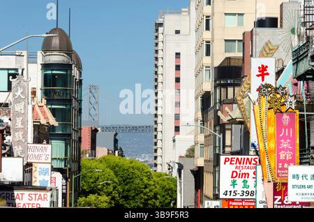 Blick von Chinatown Stockfoto