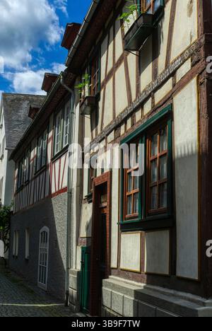 Historische Fachwerkfassaden in Bacharach Stockfoto