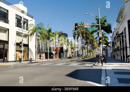 Geschäfte am Rodeo Drive in Beverly Hills Stockfoto