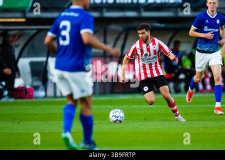 Rotterdam - Aymane Bais von Jong Sparta Rotterdam während der zweiunddreißigsten Wettkampfrunde der Tweede Divisie Saison 2024/2025. Das Spiel findet am 9. Mai 2025 in Rotterdam, Niederlande, zwischen Jong Sparta Rotterdam und Quick Boys in Het Kasteel statt. (VK Sportphoto/Danny de Groot) Stockfoto