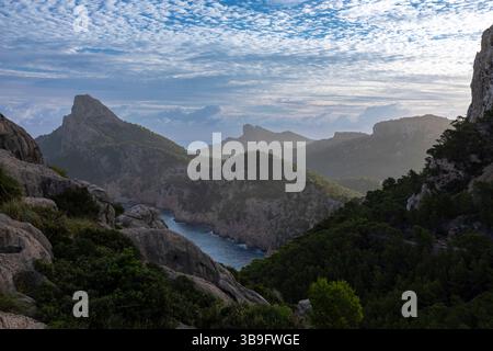 Am frühen Morgen am Aussichtspunkt Mirador es Colomer, Cape Formentor, Mallorca Stockfoto
