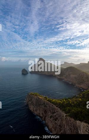 Am frühen Morgen am Aussichtspunkt Mirador es Colomer, Cape Formentor, Mallorca Stockfoto