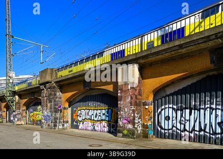 Gewölbe in der Altländer Straße in Hamburg Stockfoto