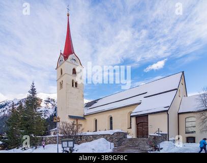 Galtür, Kirche Galtür in Paznaun - Ischgl, Tirol, Österreich Stockfoto