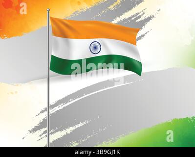 Indische Flagge Stock Vektor
