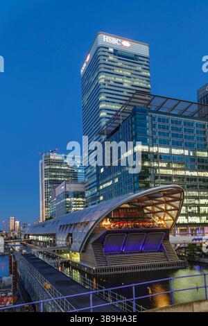 Crossrail Station, Canary Wharf, London, England, Großbritannien Stockfoto