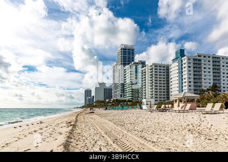 Hochhäuser, North Beach, Miami Beach, Florida, USA, Nordamerika Stockfoto