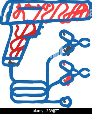 Timing Light Car Repair Tool Symbol Kritzelillustration Stock Vektor