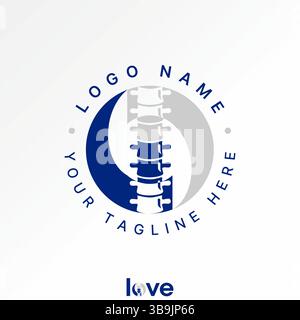 Logo Design Grafik Konzept kreative Premium Vektor Stock Bild Top Verkauf Wirbelsäule Knochen Wiederherstellung Wellness Kunst Adjucting Therapie Verletzung Massage Gesundheit Pflege Stock Vektor