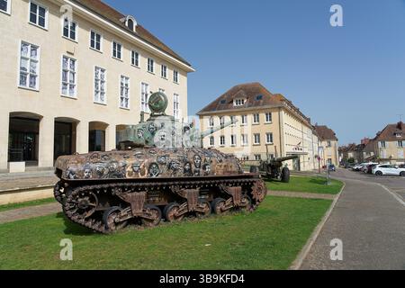 Falaise Frankreich - 5. September 2023 - Museum in Falaise - Memorial des Civils dans La Guerre - über das Leben im Zweiten Weltkrieg in der Normandie Frankreich Stockfoto