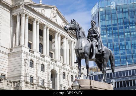 London. Reiterstatue des Duke of Wellington (Arthur Wellesley) von Francis Leggatt Chantrey Stockfoto