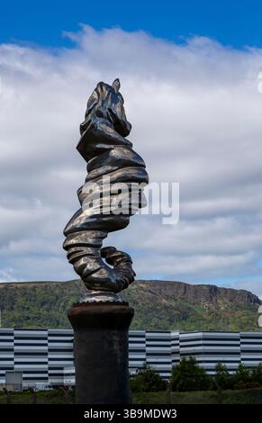 Belfast Seahorse Skulptur, Belfast Harbour, Belfast. Stockfoto