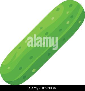 Gurkengemüse-Symbol im flachen Stil. Gherkin-Pflanzenvektorillustration auf isoliertem Hintergrund. Gesundes Essen Zeichen Business Konzept. Stock Vektor