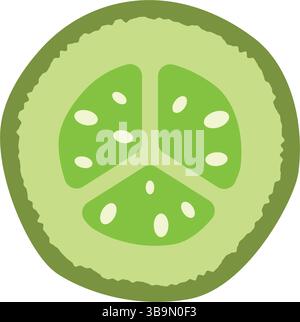 Gurkengemüse-Symbol im flachen Stil. Gherkin-Pflanzenvektorillustration auf isoliertem Hintergrund. Gesundes Essen Zeichen Business Konzept. Stock Vektor