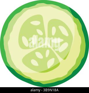 Gurkengemüse-Symbol im flachen Stil. Gherkin-Pflanzenvektorillustration auf isoliertem Hintergrund. Gesundes Essen Zeichen Business Konzept. Stock Vektor