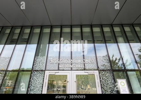 Hochzeitssaal in der Agentur für öffentliche Dienste der georgischen Regierung, die eine Vielzahl öffentlicher Dienstleistungen für die Bürger in Tiflis, Hauptstadt von bietet Stockfoto