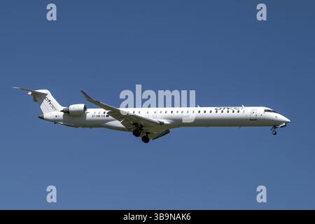 Flugzeug CityJet, EI-Hib, Bombardier CRJ-1000 Stockfoto