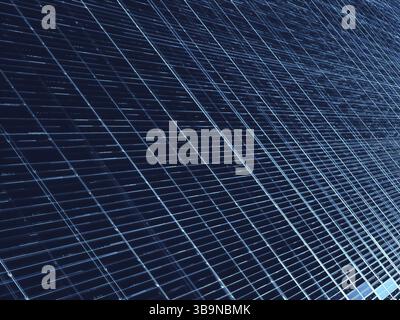 Technologie-Stil Raster - abstrakte computergenerierte Bild. Fraktalgeometrie: Kreuzung gerade Linien und Zellen. Digitale Kunst für Hintergründe, Abdeckungen, web Stockfoto