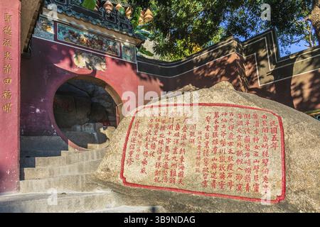 Der A-Ma Tempel im Südosten der Macau Halbinsel ist der älteste Tempel hier. Vor etwa vierhundert Jahren landeten die Portugiesen weiter Stockfoto