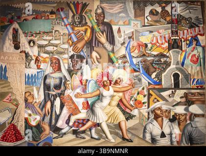 Maruja Mallo, die Messe (La verbena), 1927, Öl auf Leinwand, museo nacional Centro de arte Reina Sofia, Madrid Stockfoto