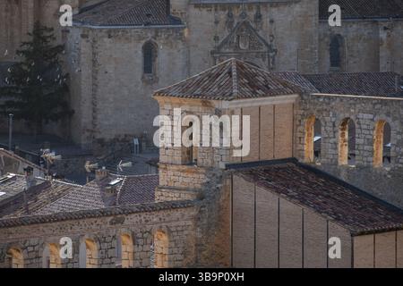 Palast der Markgrafen, 16. Jahrhundert, - Palacio de la Villa - Berlanga de Duero, Soria, autonome Gemeinde Castilla y Leon, Spanien, Europa Stockfoto