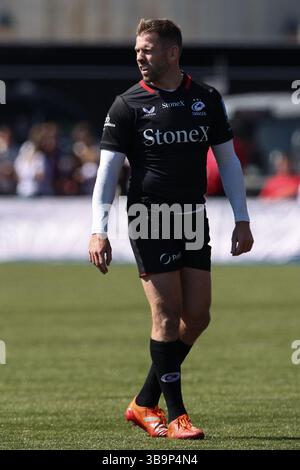 LONDON, UK - 10. Mai 2025: Elliot Daly of Saracens während des Rugby-Spiels zwischen Saracens und Newcastle Falcons im StoneX Stadium (Quelle: Craig Mercer/ Alamy Live News) Stockfoto