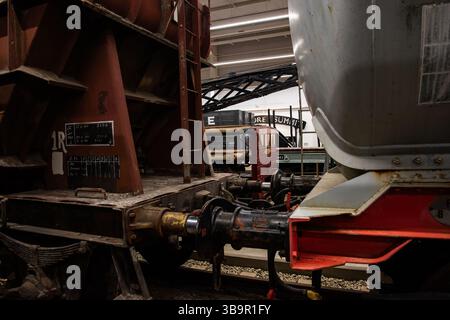 Güterwagen, Locomotion Railway Museum, Shildon, County Durham, England, Vereinigtes Königreich. Stockfoto
