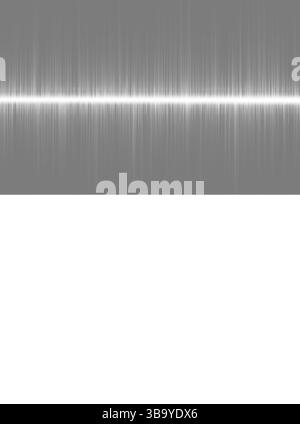 Schallwelle mit Neonpuls, die Musik und Energie repräsentiert. Abstraktes Design, das Audiofluss, digitales Signal und elektrische Leistung symbolisiert. Isoliert auf Wi Stockfoto