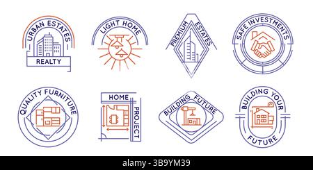 Real Estate Logosatz Stock Vektor