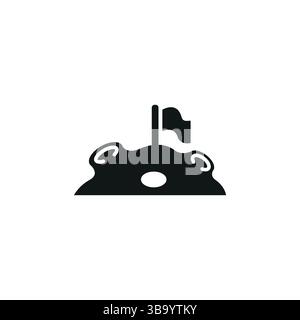 Symbol Für Mondlandung Stock Vektor