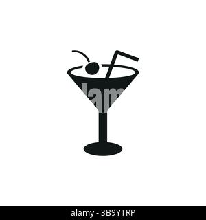 Cocktail-Ikone Stock Vektor