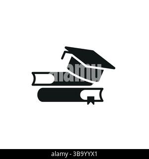 Symbol Für Abschlussbücher Stock Vektor