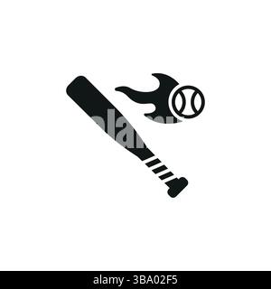 Baseballschläger-Symbol Stock Vektor