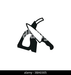 Symbol für Messer und Fleisch Stock Vektor