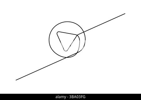 Musik ein-Linie-Kunst mit fortlaufendem Vektorabstrakt auf weißem minimalistischem Stil Stock Vektor