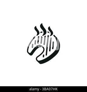 Symbol Für Gegrilltes Steak Stock Vektor