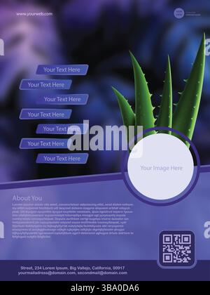 Health Care Spa Friseur Salon Flyer Editierbar, Broschüre Vorlage Cover Design Stock Vektor